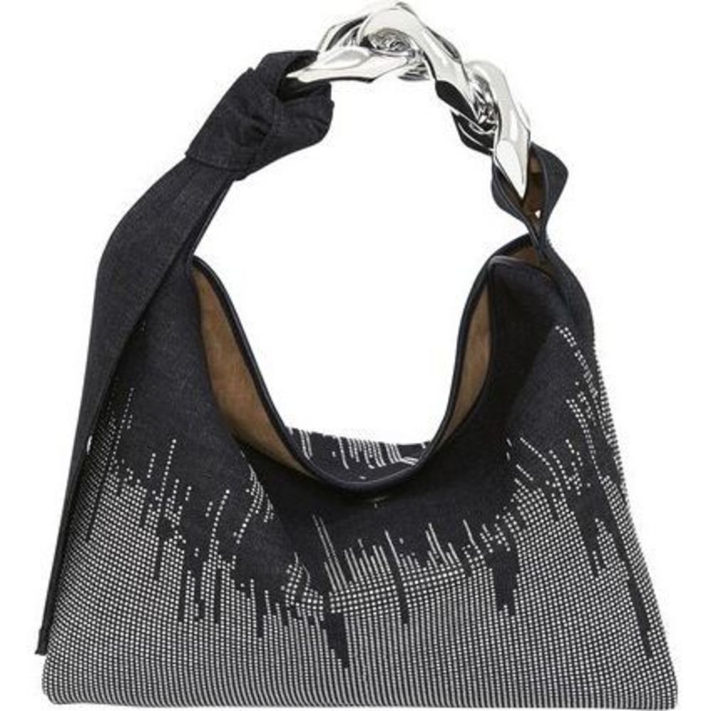 J.W.Anderson Small Chain Hobo - Hotfix Denim Shoulder Bag